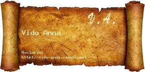 Vido Anna névjegykártya